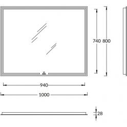 Зеркало Kerama Marazzi MIO прямоугольное с диммером 100x80 см, белое, MIO.mi.100\WHT Зеркало Kerama Marazzi MIO прямоугольное с диммером 100x80 см, белое, MIO.mi.100\WHT