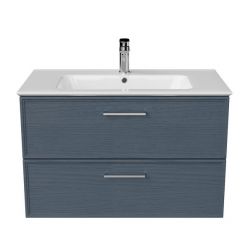 Тумба Kerama Marazzi PIANO Classic подвесная 85 см, 2 ящика, ясень синий матовый, PIA.CL.85\BLU.M