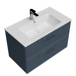 Тумба Kerama Marazzi PIANO Classic подвесная 85 см, 2 ящика, ясень синий матовый, PIA.CL.85\BLU.M