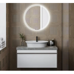Зеркало Kerama Marazzi MIO круглое с диммером 70, белое, MIO.mi.70D\WHT