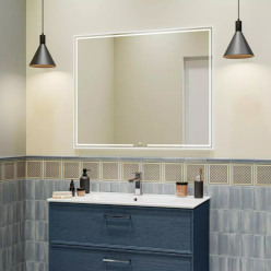 Зеркало Kerama Marazzi MIO прямоугольное с диммером 120x80 см, белое, MIO.mi.120\WHT