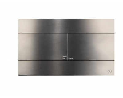 Кнопка смыва механическая OLI Slim INOX (gun metal) - металлическая, 889313