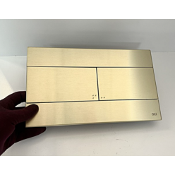 Комплект инсталляции OLI 120 механическая + клавиша Slim INOX металлическая белое золото, 885052+888561
