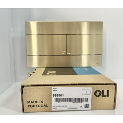 Комплект инсталляции OLI 120 механическая + клавиша Slim INOX металлическая белое золото, 885052+888561