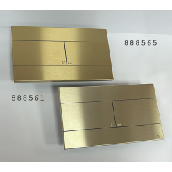 Комплект инсталляции OLI 120 механическая + клавиша Slim INOX металлическая белое золото, 885052+888561