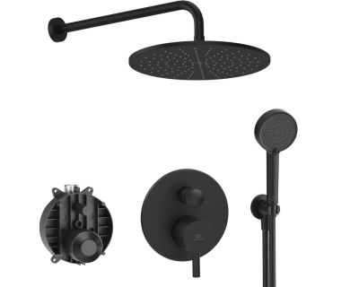 Система скрытого монтажа Ideal Standard Ceraline Black (6 in 1) , верхний душ 300мм, SetA6939XG-5