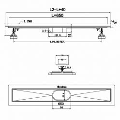 Душевой трап линейный 2в1 Pestan Confluo Titan Line 550, 13704280