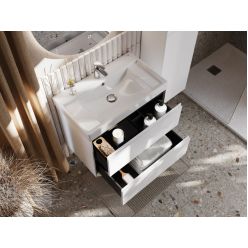 Тумба с умывальником Roca Ona 80 см 857630513 + ZRU9307562 зеленый матовый