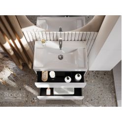 Тумба с умывальником Roca Ona 80 см 857630509 + ZRU9307562 белый матовый