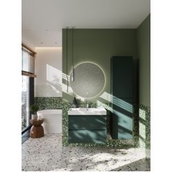 Тумба с умывальником Roca Ona 80 см 857630513 + ZRU9307562 зеленый матовый