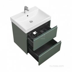 Тумба с умывальником Roca Ona 60 см 857613513 + ZRU9307561 зеленый матовый