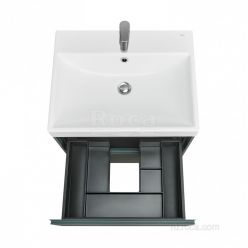 Тумба с умывальником Roca Ona 60 см 857613513 + ZRU9307561 зеленый матовый