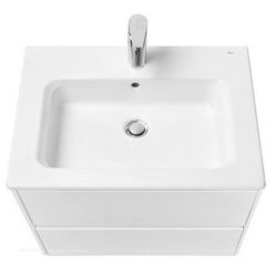 Тумба с умывальником Roca Ona 60 см 857613509 + 32799E000 белый матовый