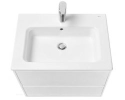 Тумба с умывальником Roca Ona 80 см 857630509 + 32799C000 белый матовый