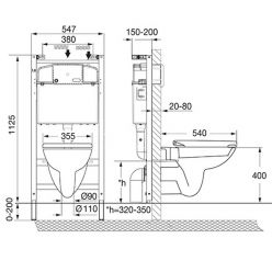 Комплект подвесной унитаз + инсталляция + кнопка Roca Roca Debba, 893104970 + 8901160B1
