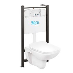Комплект подвесной унитаз + инсталляция + кнопка Roca Roca Debba, 893104970 + 8901160B1