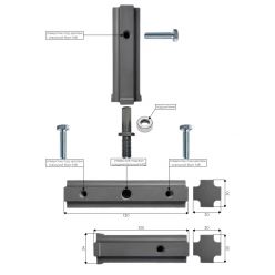 Комплект пяточных петель для профиля TECE 