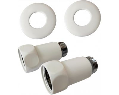 Американка прямая для п/с 3/4"х1/2" г/ш белый Ral 9016