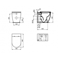 Встраиваемый смеситель для душа Ideal Standard Ceraline для душа на 1 поток / двухрежимная лейка d100, хром (4 in 1), SetA6940AA-2