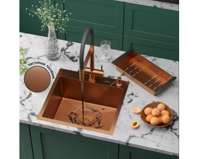 Мойка Roxen Simple 500x480x220, 560220-50BR-GR, бронза