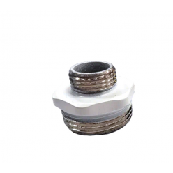 Ниппель переходной 1/2"х1" белый Ral 9016