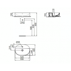 Сифон с наполнением для ванны McAlpine HCN2600CC-15MM, Click-clack, с прочисткой снаружи, хром