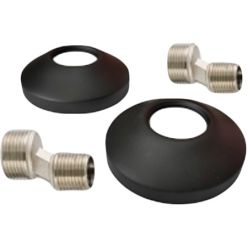 Комплект чашка декор. 3/4" + эксцентрики 3/4*1/2 черный Ral 9005