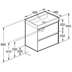 Тумба с умывальником Roca Ona 60 см 857613513 + ZRU9307561 зеленый матовый