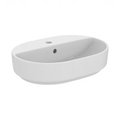 Раковина-чаша овальная 55х36 см, Ideal Standart I.LIFE O,  1 отверстие под смеситель, с отверстием перелива, без крепежа, T573401