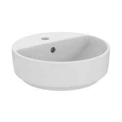Раковина-чаша круглая 40 см, Ideal Standart I.LIFE O,  1 отверстие под смеситель, с отверстием перелива, без крепежа, T573501