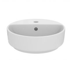 Раковина-чаша круглая 40 см, Ideal Standart I.LIFE O,  1 отверстие под смеситель, с отверстием перелива, без крепежа, T573501
