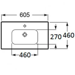 Тумба с умывальником Roca Pilar 60, 2 ящика, синий матовый, 857668521 + 32799E000