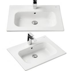 Тумба с умывальником Roca Pilar 60, 2 ящика, синий матовый, 857668521 + 32799E000