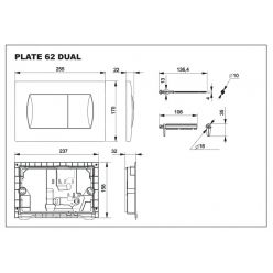 Комплект подвесной унитаз + инсталляция + кнопка Roca Roca Debba, 893104970 + 8901160B1
