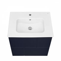 Тумба с умывальником Roca Pilar 60, 2 ящика, синий матовый, 857668521 + 32799E000