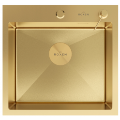 Мойка Roxen Simple 500x480x220, 560220-50G-V, золото (текстура вулканический песок)