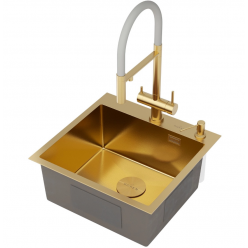 Мойка Roxen Simple 500x480x220, 560220-50G-V, золото (текстура вулканический песок)