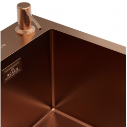 Мойка Roxen Simple 600x480x220, 560220-60BR-GR, бронза (текстура зерно)