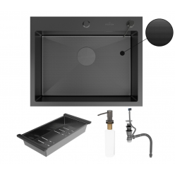 Мойка Roxen Simple 600x480x220, 560220-60B-GR, графит (текстура зерно)