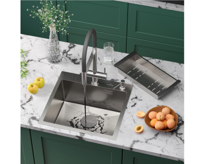 Мойка Roxen Simple 500x480x220, 560220-50-V, сатин