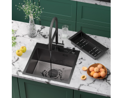 Мойка Roxen Simple 500x480x220, 560220-50B-V, графит