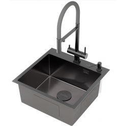 Мойка Roxen Simple 600x480x220, 560220-60B-GR, графит (текстура зерно)