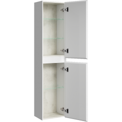 Подвесной пенал Aqwella Geometria 35x150x25 см, белый матовый, GE0535WM