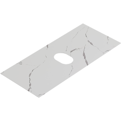 Комплект подвесной тумбы Aqwella Geometria 100x45 см на 2 ящика, белый со столешницей из керамогранита, серый камень, GE01102WM+STG1014X456GS