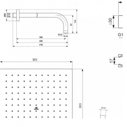 Душевая система  Ideal Standard NAVIGO 7 в 1 [A7773AA], термостат, хром