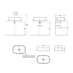 Раковина Kerama Marazzi MAGICA, встраиваемая сверху 65x42 см, арт. MA.wb.65 Раковина Kerama Marazzi MAGICA, встраиваемая сверху 65x42 см, арт. MA.wb.65