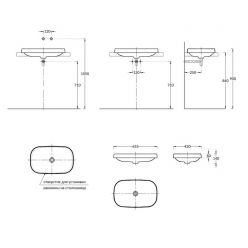 Раковина Kerama Marazzi MAGICA, встраиваемая сверху 65x42 см, арт. MA.wbi.65 Раковина Kerama Marazzi MAGICA, встраиваемая сверху 65x42 см, арт. MA.wbi.65