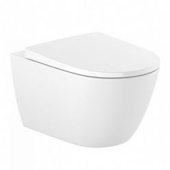 Унитаз подвесной Roca Ona Rimless 346687000+ZRU9310293 с пневмокрышкой дюропласт