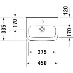 Умывальник для рук Duravit DuraStyle, 45x33.5 см 708450000