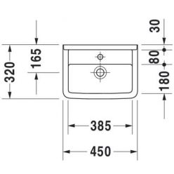 Умывальник для рук Duravit Starck 3, 45x32 см 750450000